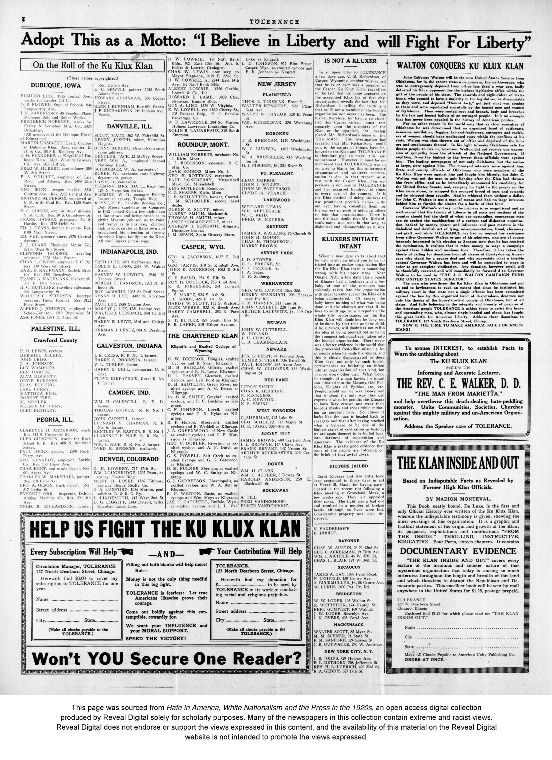 Reborn in Robes: The Second Klu Klux Klan in Wyoming, 1921-1930